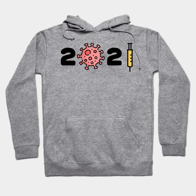 2021 New year Corona Covid Virus Syringer Hoodie by RedCrunch